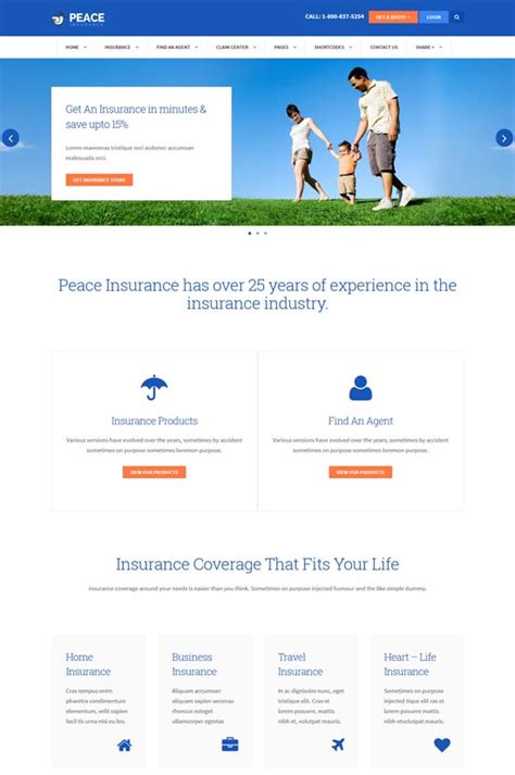 Incredible Best Wordpress Template For Insurance 2022 2023 Ideas Insurance Gallery