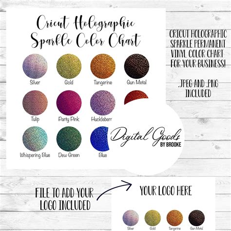 Cricut Premium Vinyl Holographic Sparkle Permanent Color Etsy