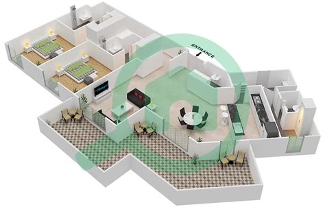 Floor Plans For Type Unit B G Bedroom Apartments In Nikki Beach