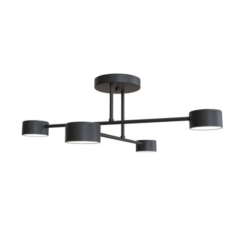 Plafón de techo Tanfa Negro 4 luces Wonderlamp Lamparas es