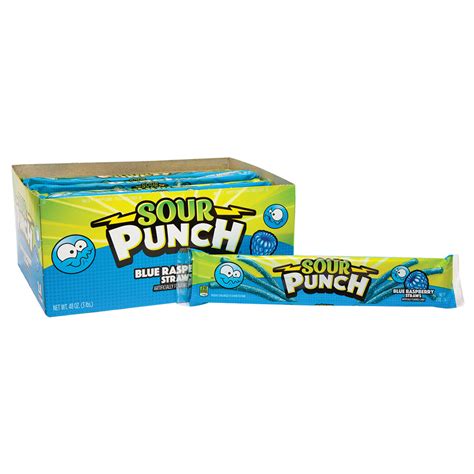 Sour Punch Blue Raspberry Straws 2 Oz Nassau Candy