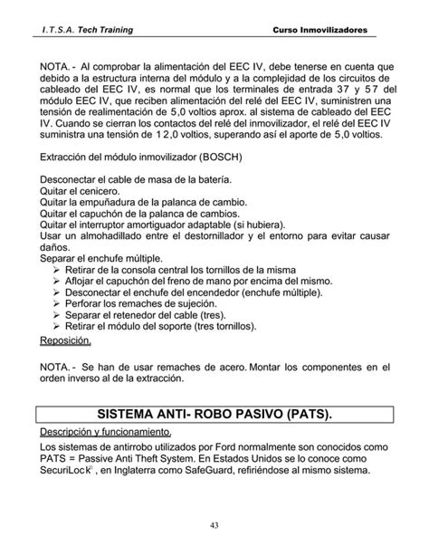 Manual De Inmovilizadores Pdf