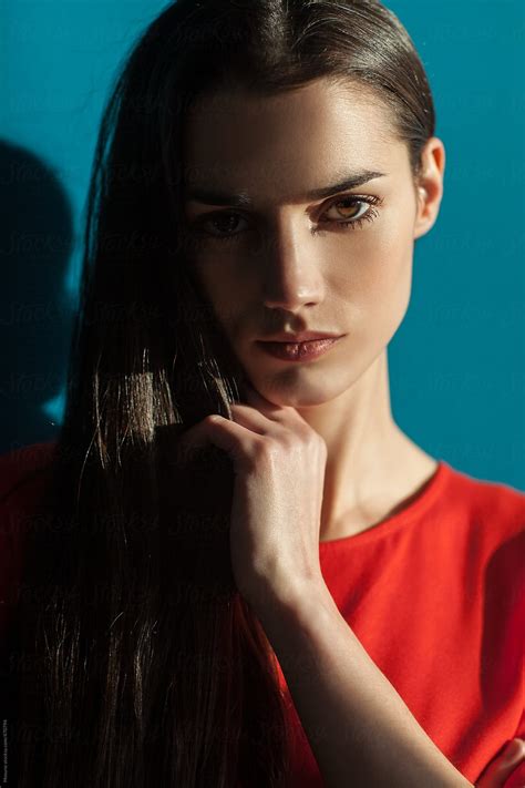 Portrait Of A Beautiful Brunette By Stocksy Contributor Mosuno Stocksy