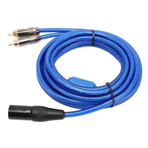 Cable Audio Xlr Mle Vers Double Rca Cable Répartiteur Rca Y Flexible