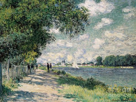 The Seine At Argenteuil Painting By Claude Monet Pixels