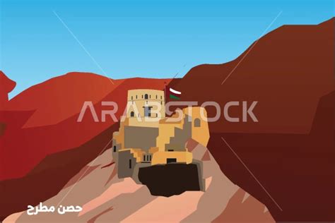 Vector Design of Muttrah Fort, Muttrah State, Important Monuments and ...