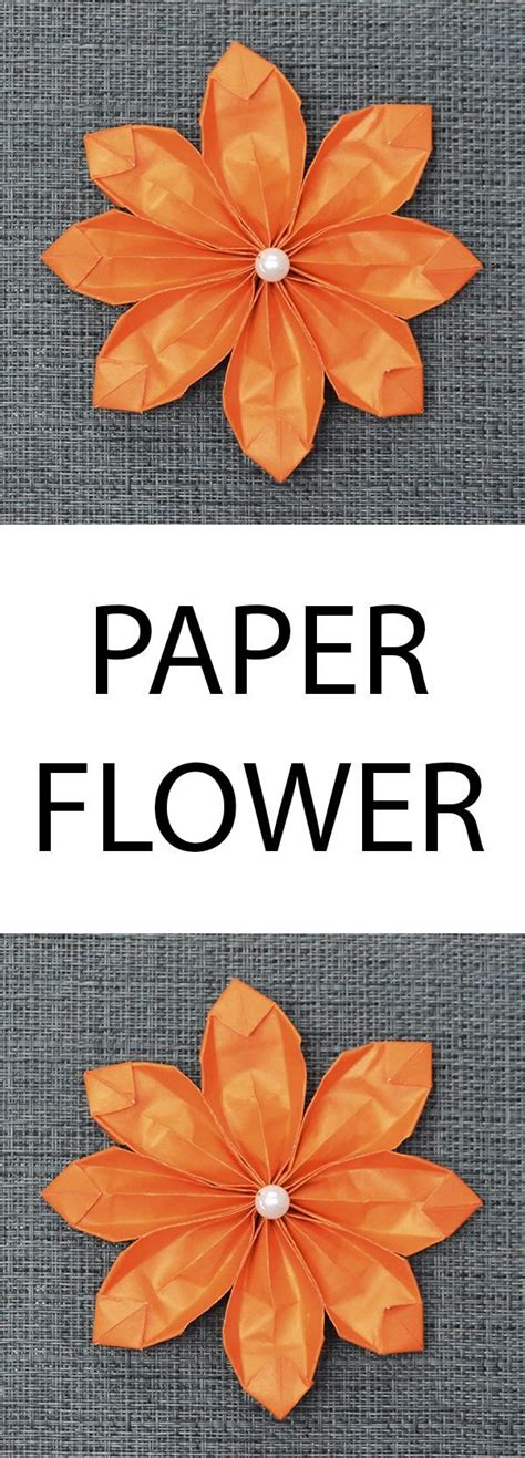 The Paper Flower Is An Interesting Origami We Need 4 Paper Sheets 17x7cm A Thread And