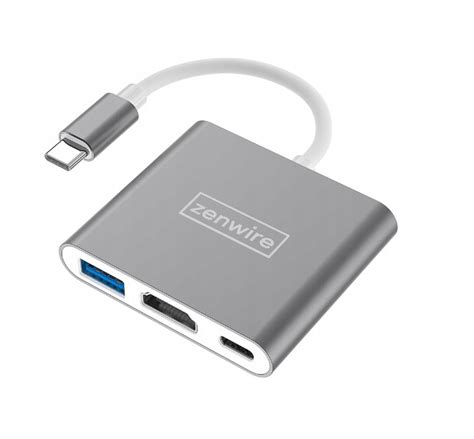 Adapter Przejściówka Zenwire 3w1 Mhl Hub Usb C Hdmi 4k Do Macbook