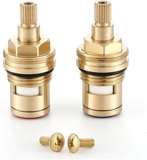 Muxios BSP 1 2 Thread Hot And Cold Pair Tap Cartridges Replacement Brass Ceramic Disc Tap Valve