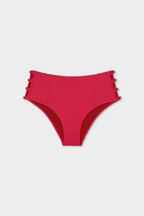 High Waisted Bikini Brief Swimwear Bottom Marcia Wear X Etam MARCIA ROUGE ETAM
