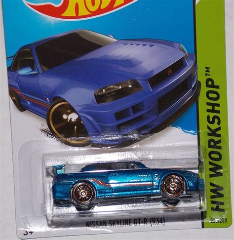 Hot Wheels Retro Entertainment Nissan Skyline GTR R34 Blue Fast Furious