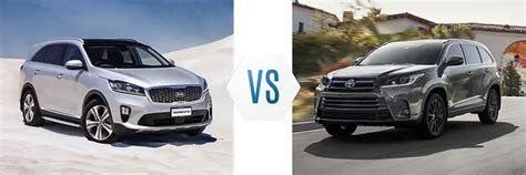 Kia Sorento Vs Toyota Highlander Hybrid