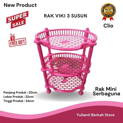 Rak Plastik Susun Viki Clio Bentuk Oval Serbaguna Cocok Untuk Di