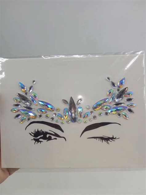 Adhesive Face Rhinestone Temporary Tattoo Jewelry Sticker Festival