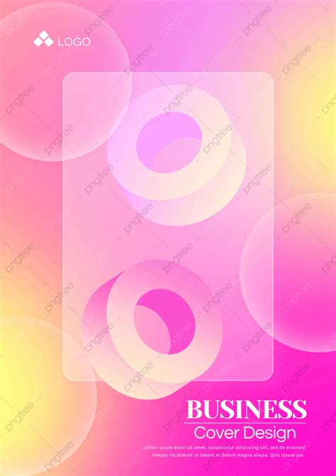 Pink Three Dimensional Business Report Cover Template Download On Pngtree