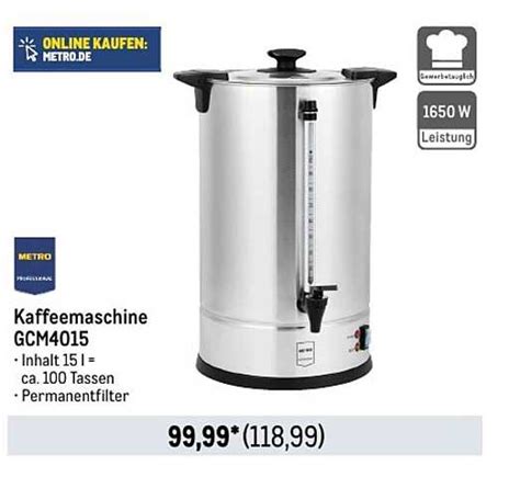 Metro Professional Kaffeemaschine Gcm4015 Angebot bei METRO - 1Prospekte.de