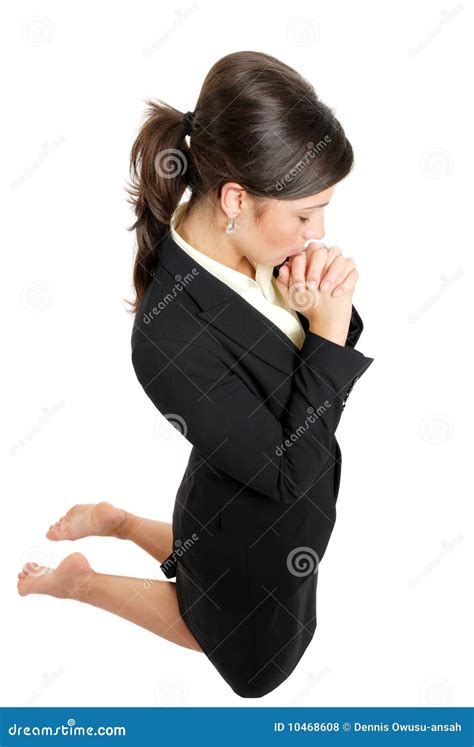 Business Woman Kneeling And Praying Royalty Free Stock Photos - Image ...