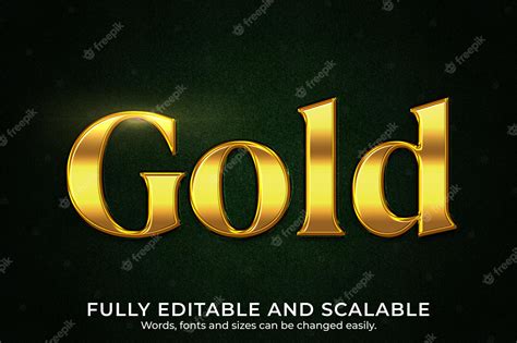 Premium Psd Gold Editable 3d Text Effects Template