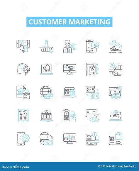 Customer Marketing Vector Line Icons Set. Engagement, Loyalty, CRM