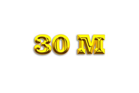 30 Million Subscribers Celebration Greeting Number With Gold Design