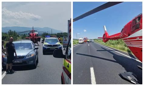 Accident grav cu un camion un microbuz și un autoturism în Caraș