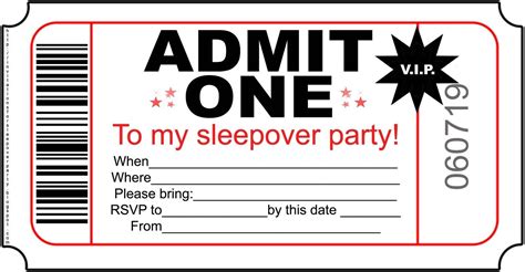 Free Printable Movie Ticket Birthday Party Invitations - Free Printable