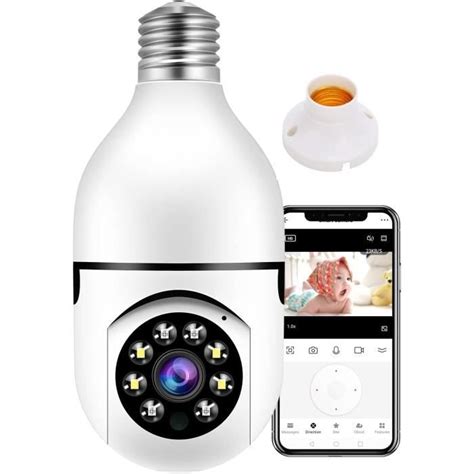 Cam Ra D Ampoule Ptz Surveillance Wifi Avec Vision Nocturne Sans