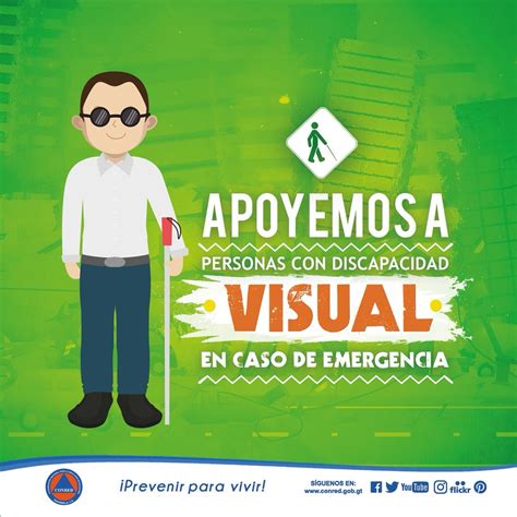 Apoyemos A Personas Con Discapacidad Visual En Caso De Emergencia Conred