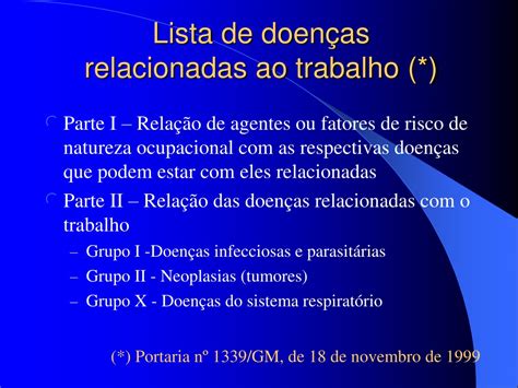 PPT Doenças respiratórias relacionadas ao trabalho PowerPoint