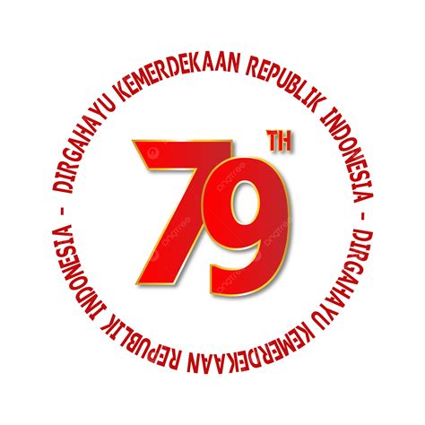 Ri 79th Anniversary Logo With Circle Frame Vector Hut Ri 79 Hut Ri 79 Logo Indonesias