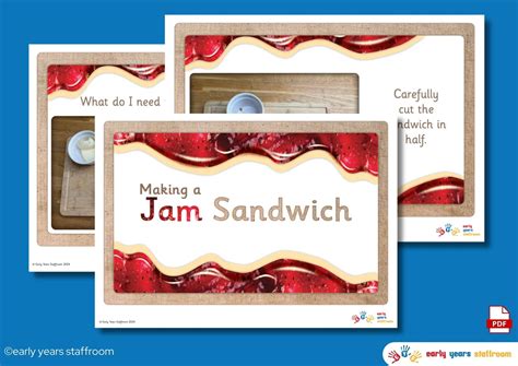 Early Years Recipes Make A Jam Sandwich Sequencing Cards Early