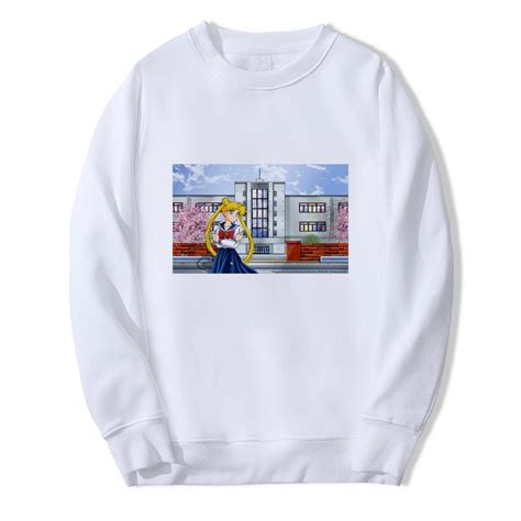 Buy Bishoujo Senshi Sailor Moon Crewneck Sweatshirt Anime Printed White