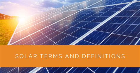 Solar Terms and Definitions - Solar Panels Network USA