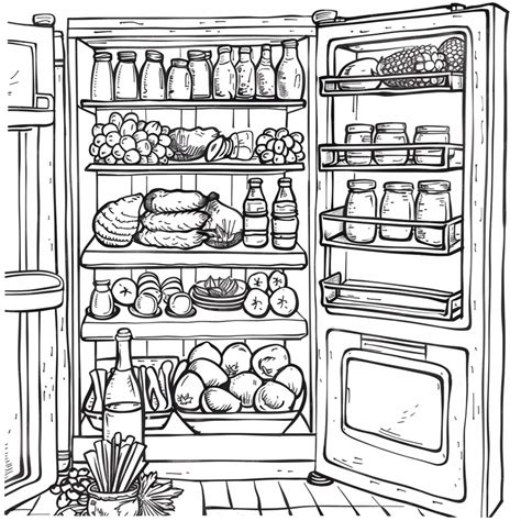 refrigerator drawing 4