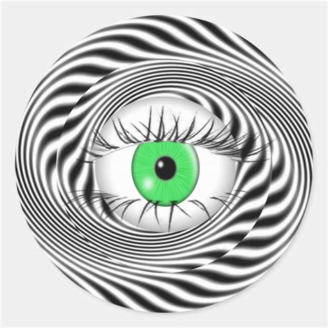 HYPNOTIC EYE - HYPNOTIST CLASSIC ROUND STICKER | Zazzle