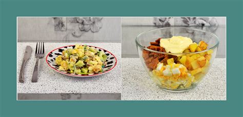 Rasanter Salat Mit Eiern Kartoffeln Gurken Und Croutons Pinkfuchs