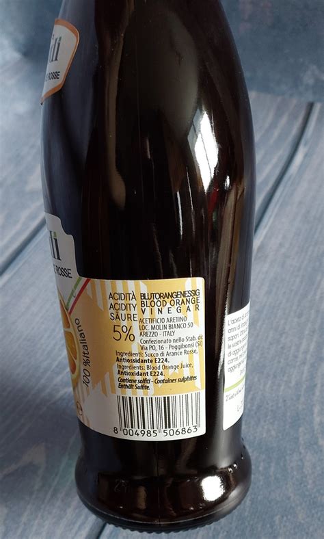 Уксус апельсиновый CASA VERDI, кислотность 5%, ARETINO, 0,5 л (ст/бут ...
