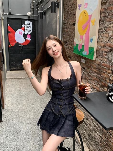 Shanmieleng Retro Denim B M A H Phong C Ch M I Hot Girl Kh Ng Tay Th I Trang V Y Ng N O