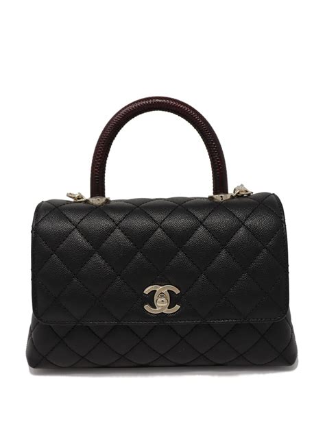 Chanel Black Quilted Flap Bag with Top Handle - BagButler