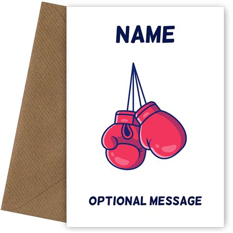 Personalised Boxing Gloves Birthday Card For Boys Perfect For Etsy