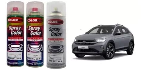 Kit Tinta Automotiva Spray Cinza Moonstone Vw Verniz Fosco Frete Gr Tis