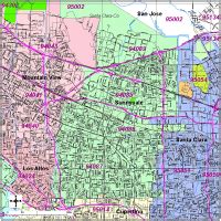 Sunnyvale Digital Vector Maps - Download Editable Illustrator & PDF Vector Map of Sunnyvale