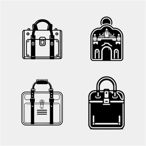 Premium Vector Set Of Handbags Icon Vector Isolated On White Background