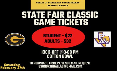 State Fair Classic game tickets available for purchase - GUNAA - Collie ...