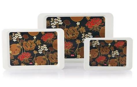 Material Plastic Rectangular Printed Tray Set Type Decorative Trays