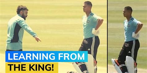 Watch Virat Kohli Gives Batting Tips To Yashasvi Jaiswal Ahead Of Wtc