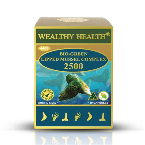 Wealthy Health Bio Green Lipped Mussel Complex 2500 180 Capsules Natonic