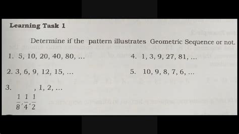 Geometric Sequence Pattern