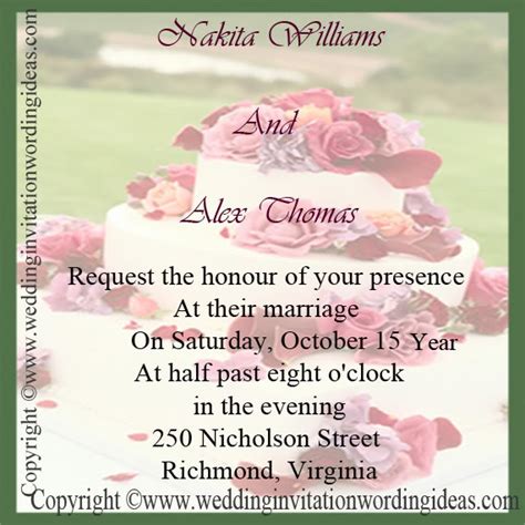 Traditional Wedding Invitation Wording – How To Write