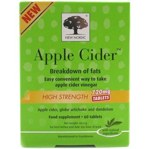 New Nordic Apple Cider Food Supplement High Strength 720mg 60 Tablets Ebay